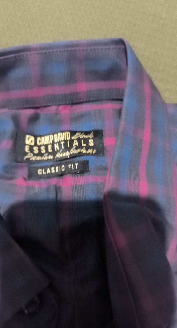 Mor Kareli Uzun Kollu Erkek Gömlek - Görsel 3