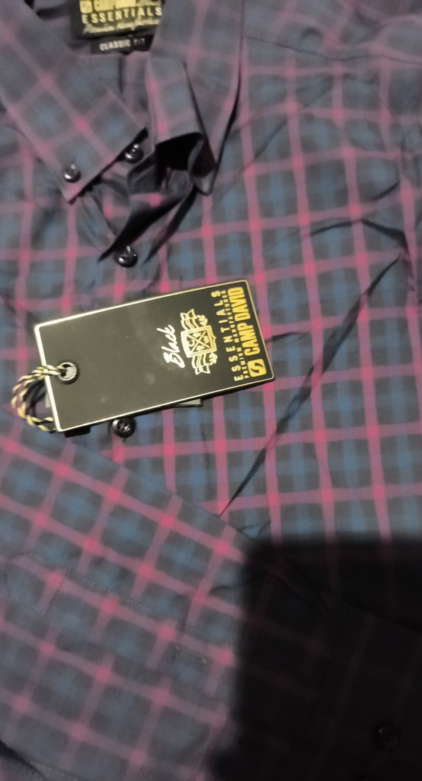 Mor Kareli Uzun Kollu Erkek Gömlek - Görsel 2