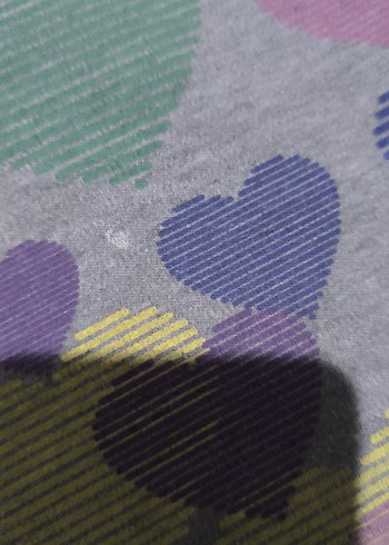 Kız Çocuk Çok Renkli Kalp Desenli Örme Atlet - Görsel 4