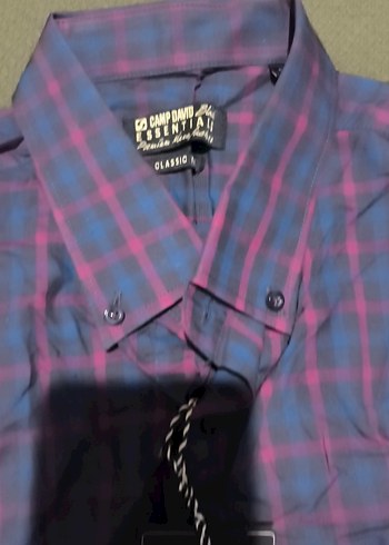 Mor Uzun Kollu Düğmeli Erkek Gömlek - Görsel 2