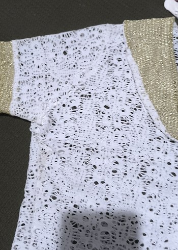 Kız Çocuk Beyaz Dantel Bolero - Görsel 3