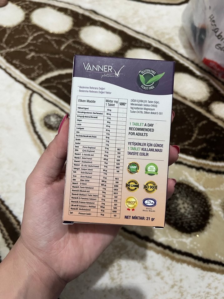 Vanner Vitaminli Saç ve Vücut Tabletleri 30'lu - Görsel 2