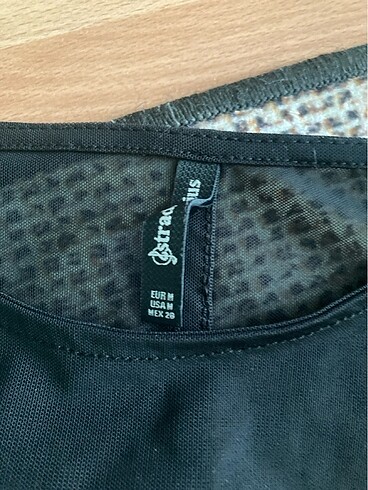 Stradivarius siyah goth bluz