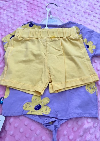 Kısa Kollu Gri Çiçekli Bebek Zıbını - Görsel 3