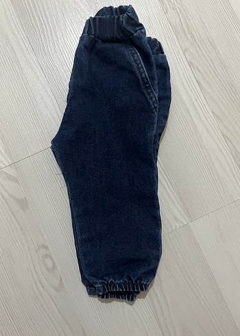 Lacivert Erkek Çocuk Elastik Bel Denim Pantolon - Görsel 2