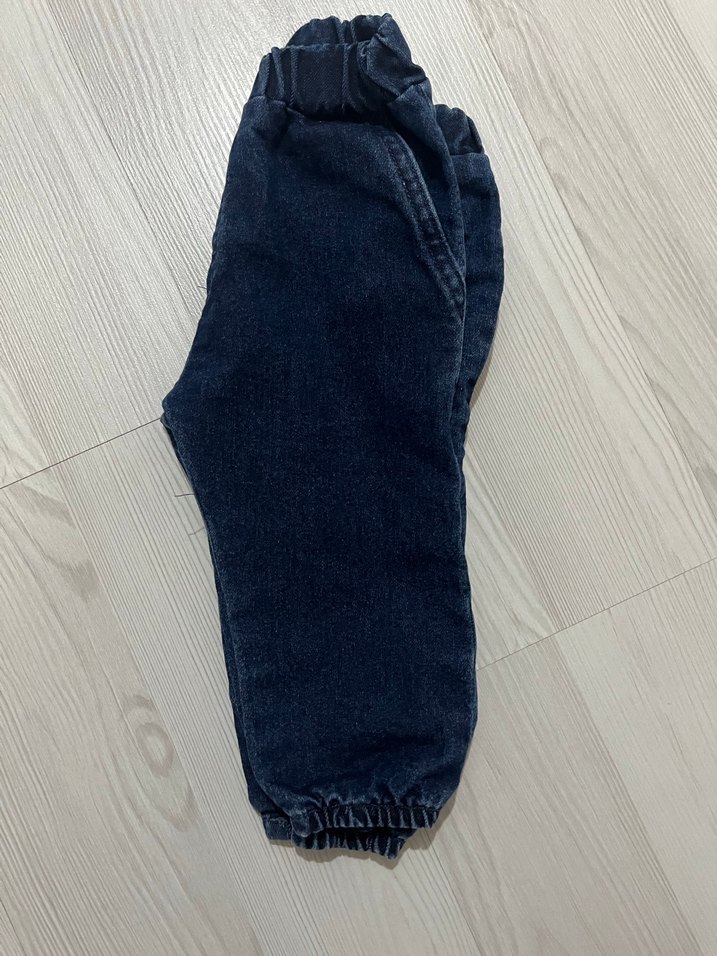 Lacivert Erkek Çocuk Elastik Bel Denim Pantolon - Görsel 2