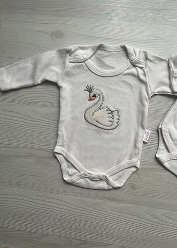 Beyaz  Uzun Kollu Bebek Body 2 adet tertemiz - Görsel 2