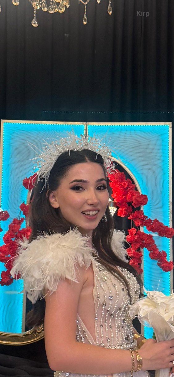 Tüylü Boncuklu Beyaz Bohem Gelin Tacı - Görsel 3