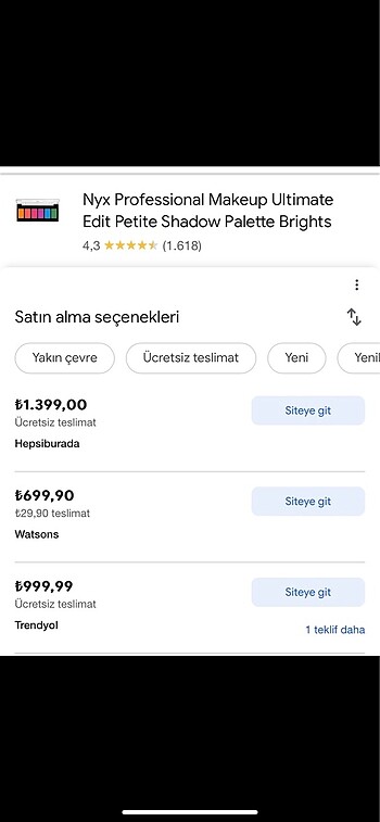  Beden ORJİNAL NYX ULTİMATE