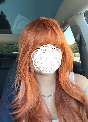 Turuncu Kahküllü Cosplay Peruk 