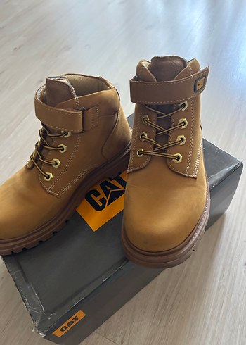 Erkek Çocuk camel Deri Bot CAT - Görsel 6