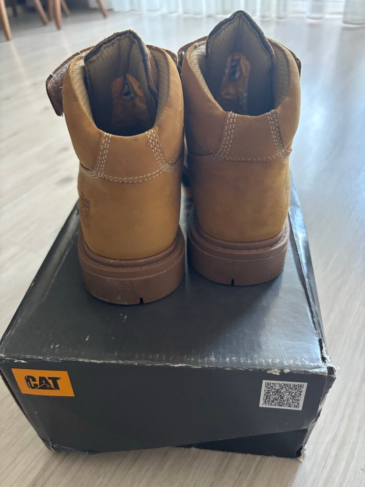 Erkek Çocuk camel Deri Bot CAT - Görsel 3