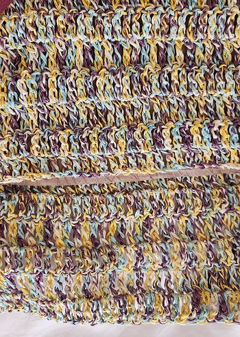 Renkli Kağıt ip Örgü Bohem Kadın Çanta - Görsel 8