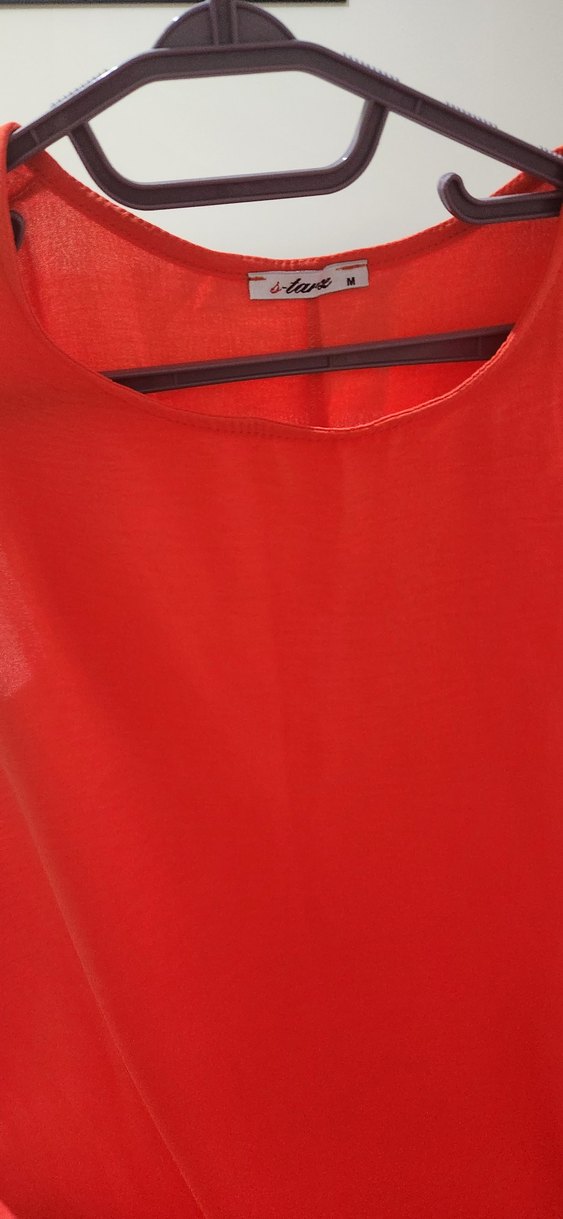 Kırmızı Kolsuz Midi Elbise - Görsel 4