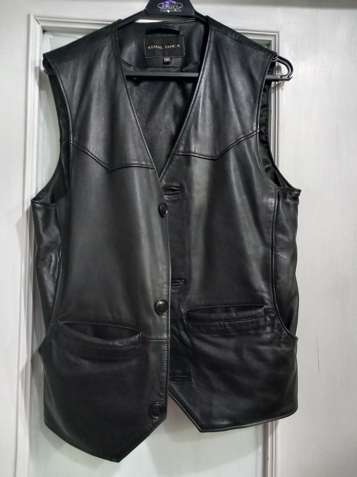 Kemal Tanca Siyah Deri Kemerli Biker Ceket - Görsel 4