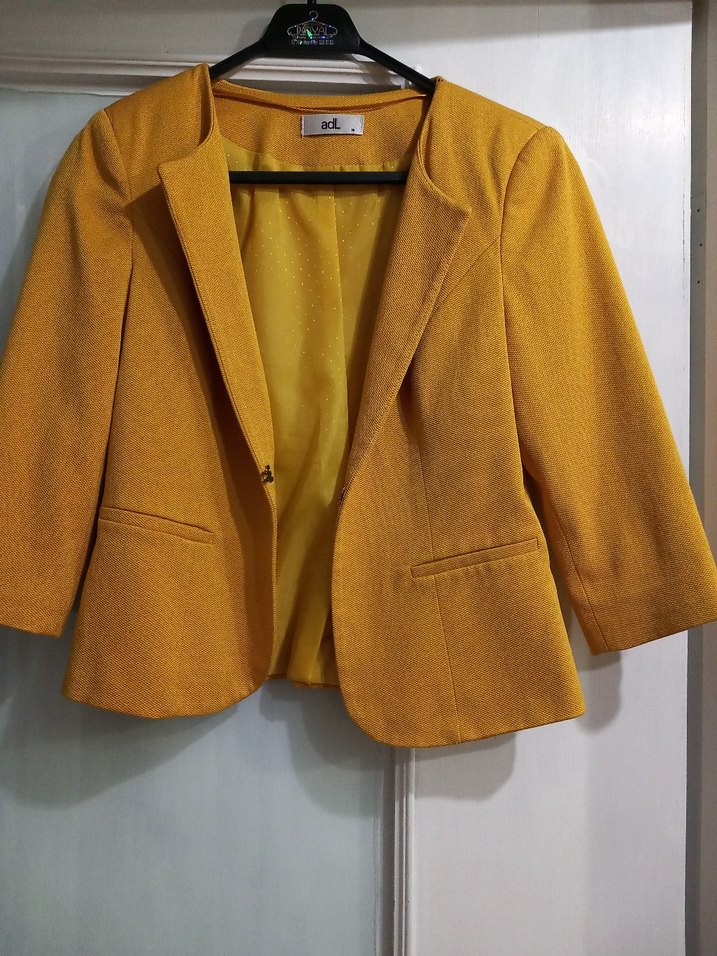 adL Sarı kadın ceket - Görsel 2