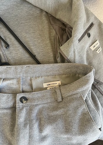 Gri Erkek Kumaş Ceket Notch Yaka (TAKIM ELBİSE ) - Görsel 5