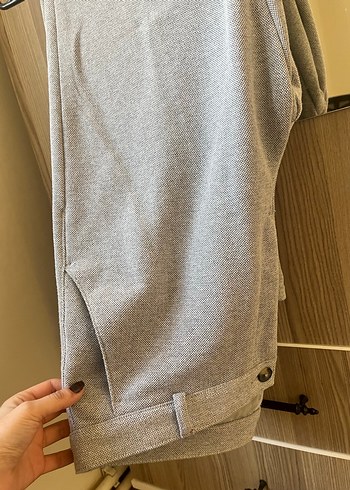 Gri Erkek Kumaş Ceket Notch Yaka (TAKIM ELBİSE ) - Görsel 9