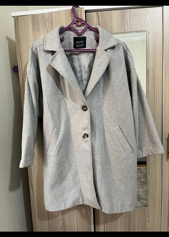 Gri Midi Kabanı, Rahat Kesim kışlık - Görsel 7