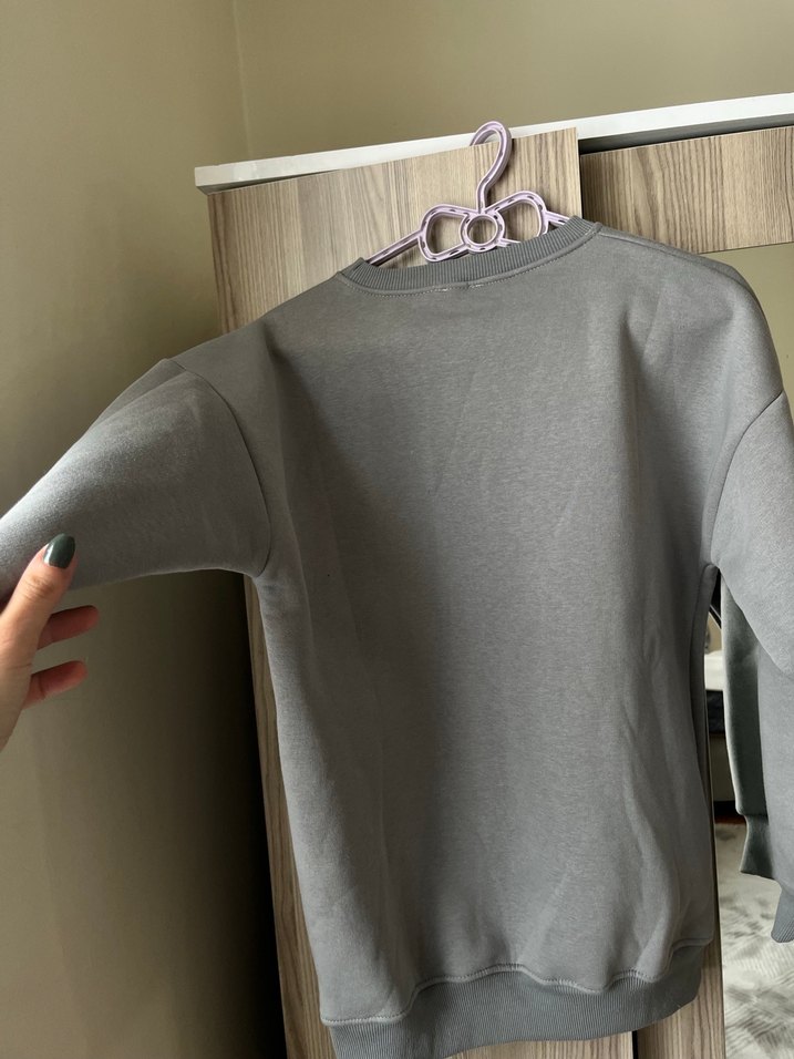 Gri Vintage Vibes Baskılı Sweatshirt - Görsel 4