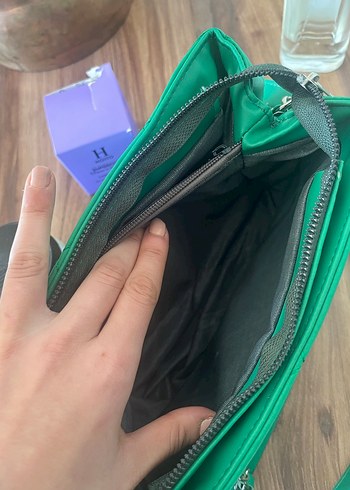 Zincir Detaylı Yeşil Deri Kadın Çanta Prada - Görsel 8