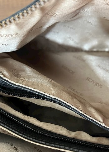 Siyah HAKİKİ DERİ Kemer Detaylı Kadın Çanta - Görsel 9