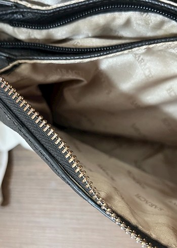 Siyah HAKİKİ DERİ Kemer Detaylı Kadın Çanta - Görsel 8