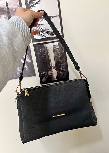 Siyah HAKİKİ DERİ Kemer Detaylı Kadın Çanta - Görsel 10