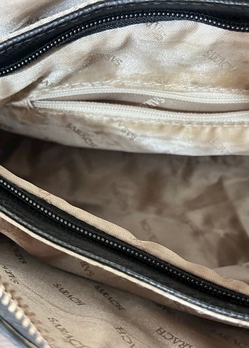 Siyah HAKİKİ DERİ Kemer Detaylı Kadın Çanta - Görsel 7