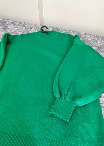 Yeşil Salaş Triko Kadın Kazak - Görsel 4