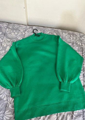 Yeşil Salaş Triko Kadın Kazak - Görsel 2