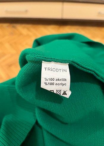 Yeşil Salaş Triko Kadın Kazak - Görsel 5