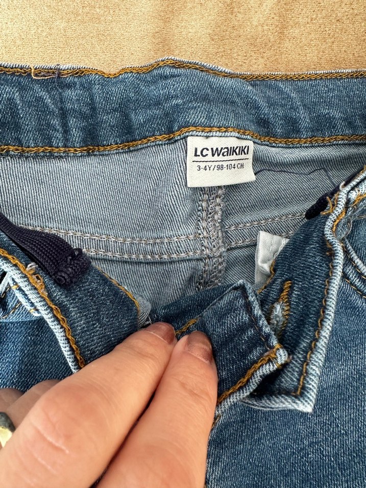 Parlak Mavi Erkek Çocuk Denim Pantolon - Görsel 3