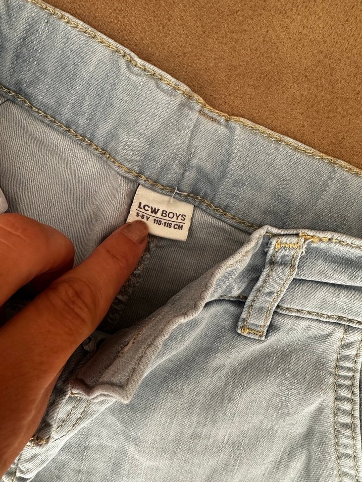 Gri Düğmeli Erkek Denim Şort - Görsel 2