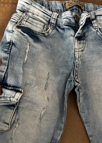 Erkek Çocuk Mavi Bol Kesim Denim Şort - Görsel 2