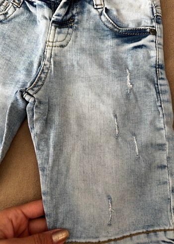 Erkek Çocuk Mavi Bol Kesim Denim Şort - Görsel 3