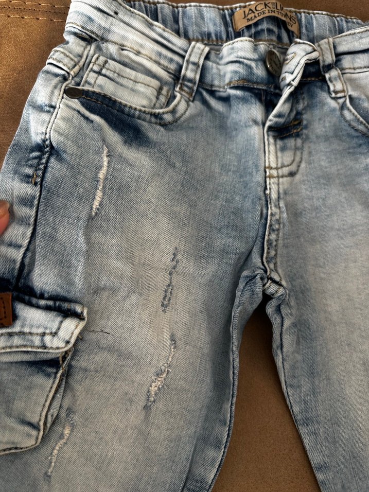 Erkek Çocuk Mavi Bol Kesim Denim Şort - Görsel 2