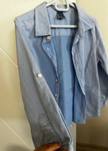 Düğmeli Erkek Çocuk Kot Gömlek - Görsel 2