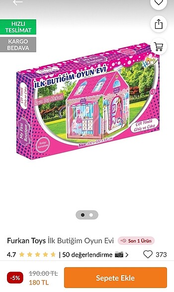 İlk butiğim oyun evi