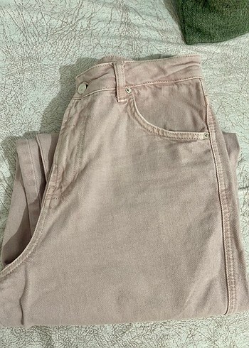 Defacto Bej Renk Pastel Geniş Kesim Midi Kot