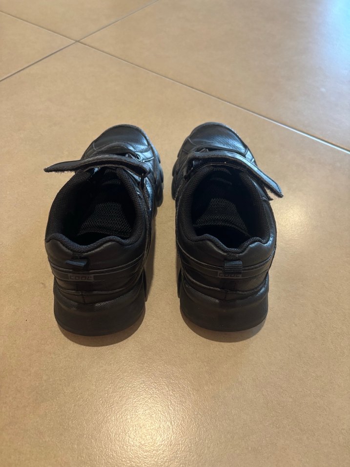 Erkek Çocuk Siyah Cırtlı Spor  Deri Ayakkabı - Görsel 3