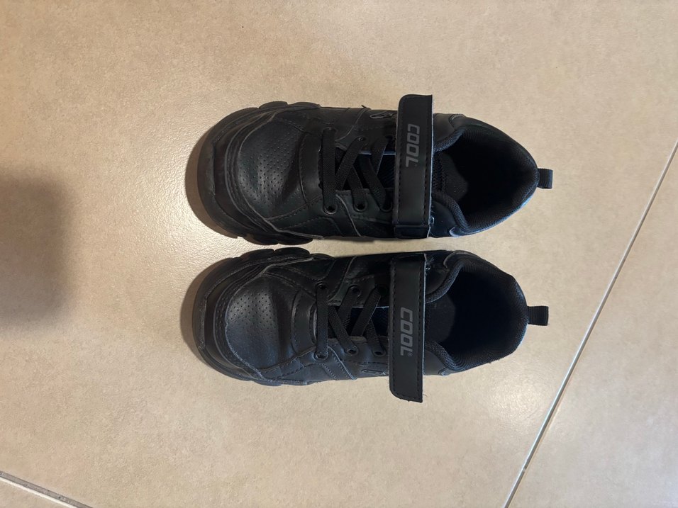 Erkek Çocuk Siyah Cırtlı Spor  Deri Ayakkabı - Görsel 5