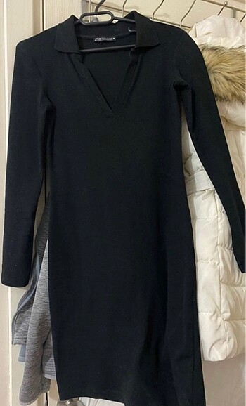 xs Beden Zara Polo Yaka Elbise