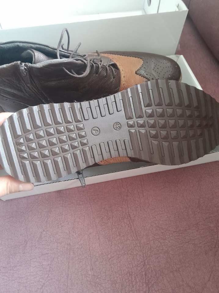 GÖN Marka kahverengi Deri Bağcıklı Erkek Bot - Görsel 2