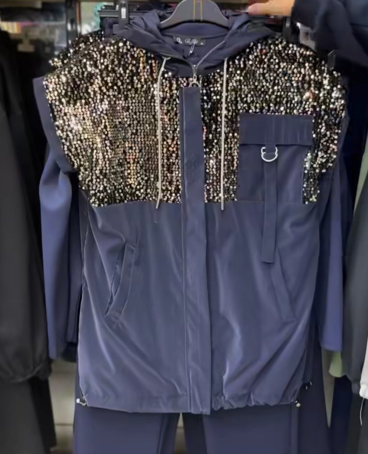 Siyah Payetli 3 lu takım - Görsel 2