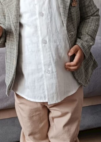 Gri Çocuk Düğmeli takım elbise - Görsel 2