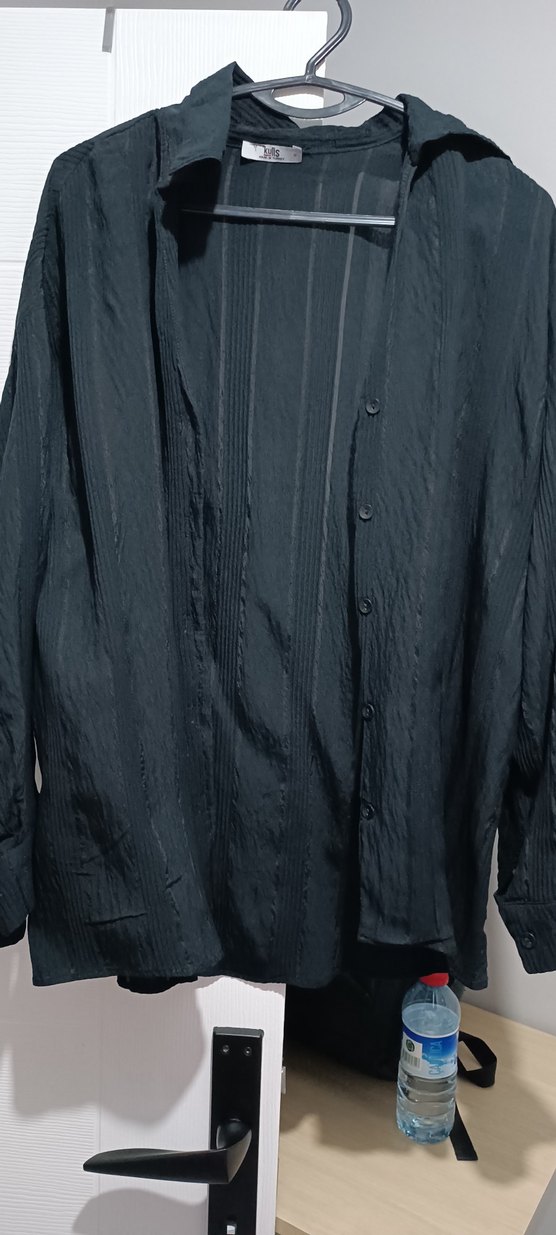 Çizgili Uzun Siyah Kadın Elbise - Görsel 4