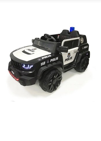 Siyah Polis Temalı Akülü Oyuncak Araba - Görsel 3