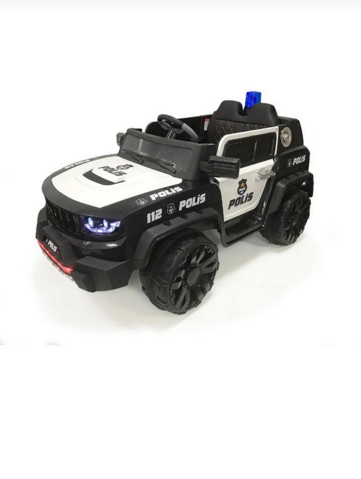 Siyah Polis Temalı Akülü Oyuncak Araba - Görsel 3