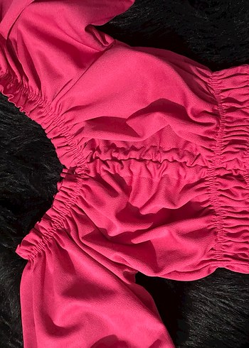 Pembe Fırfırlı Mini Bluz